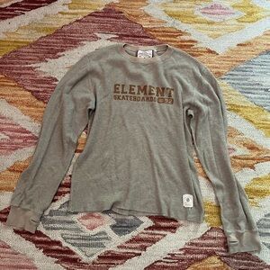 Element Skateboards Tan Long Sleeve Thermal Shirt XL